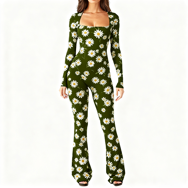 Shaping Outdoor Yoga Suit Set - Women's Comfort Wide-Leg Gym Workout Flare Leg Jumpsuit