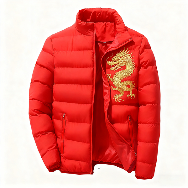 Men's Stand Collar Winter Coat - Warm Windproof Long Sleeve Multi-Pocket Zipper Casual Large Size Outdoor Jacket